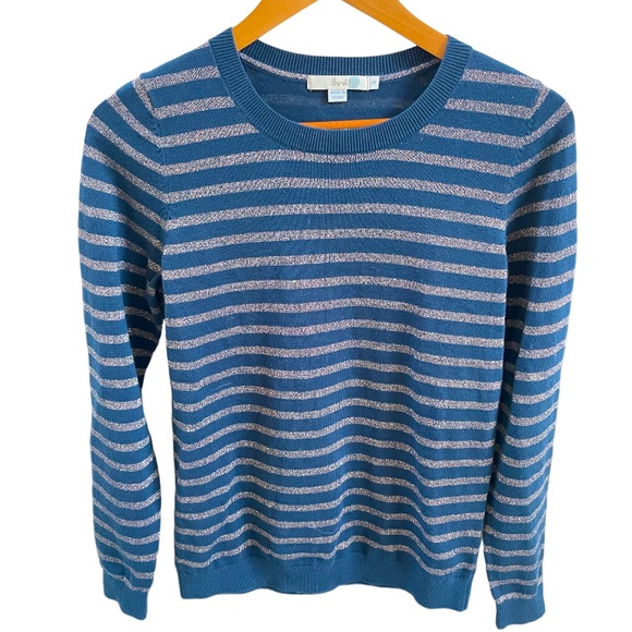 Boden Navy Crewneck Striped Sweater Small - Picture 9 of 9